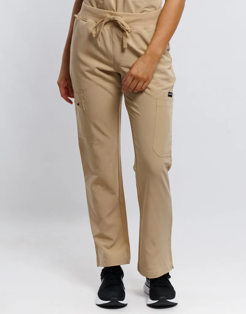 Essential Multi-Pocket Scrub Pants - Warm Sand