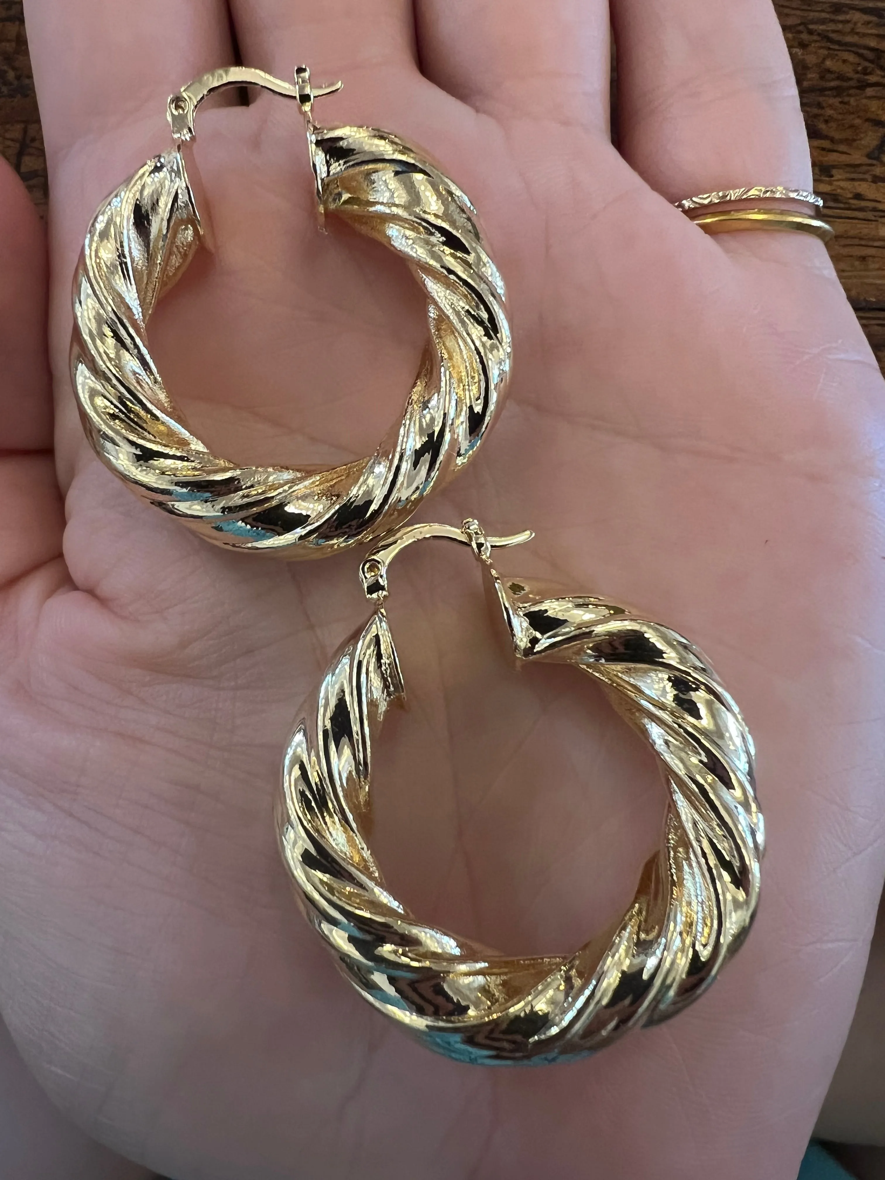 Extra Large Flowy Croissant Hoops