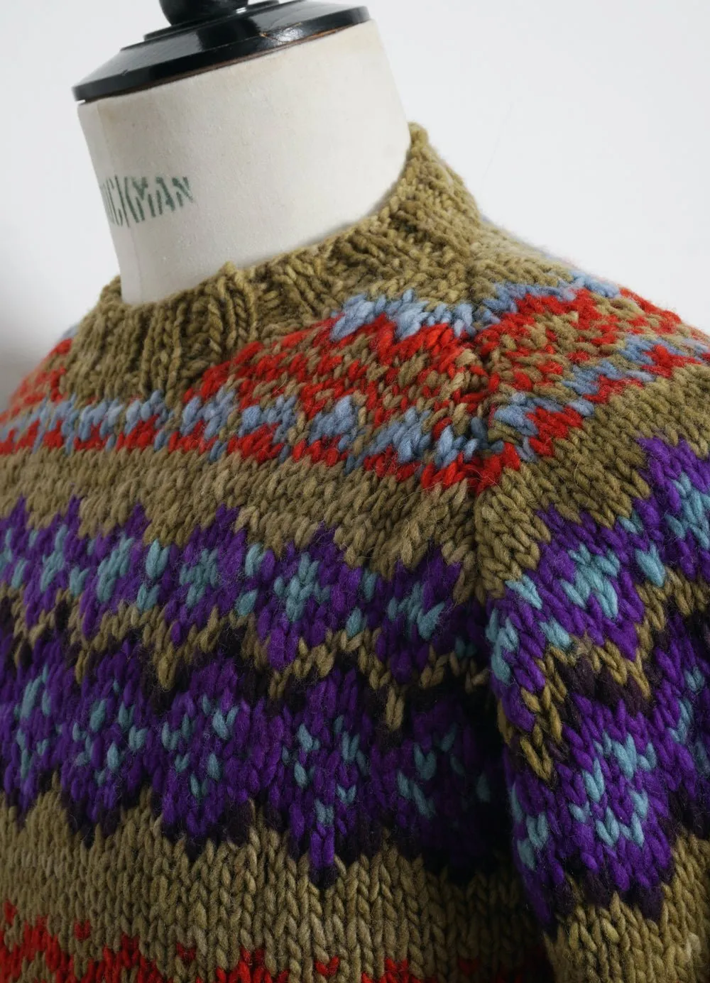 FAIR ISLE 8 | Hand-knitted Pullover | Alfalfa