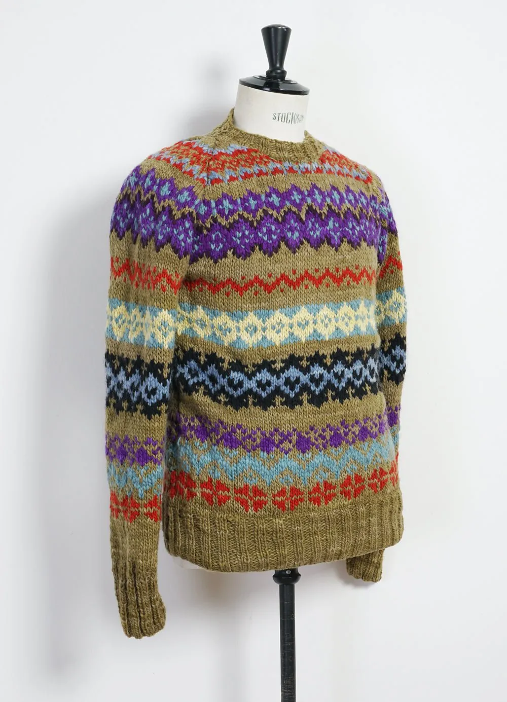 FAIR ISLE 8 | Hand-knitted Pullover | Alfalfa