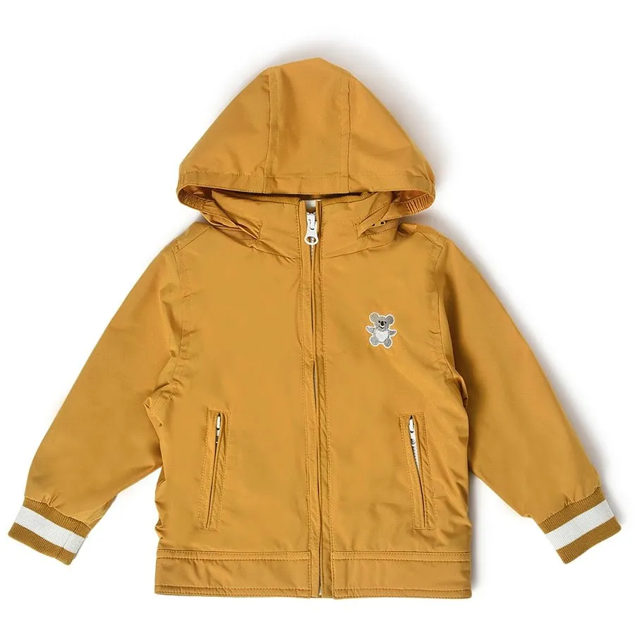 Farm Friends Woven Plain Mustard Jacket for Kids