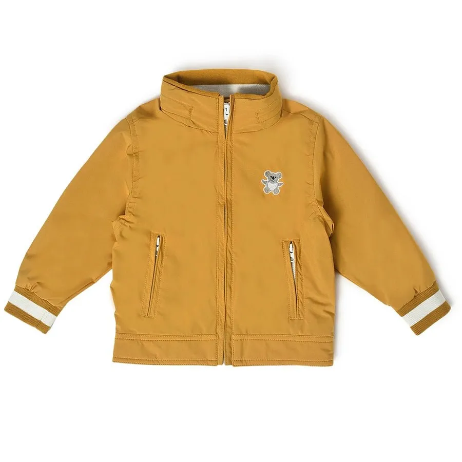 Farm Friends Woven Plain Mustard Jacket for Kids