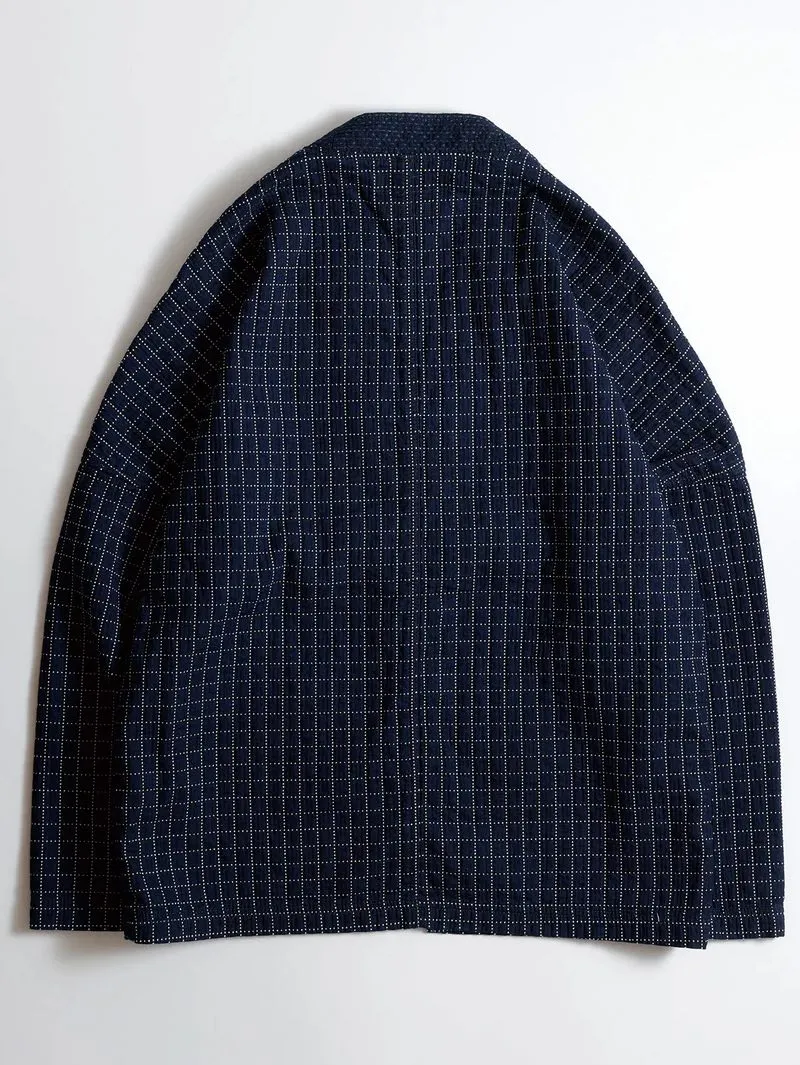 FDMTL Patchwork Haori indigo Jacket Rinsed TP31R