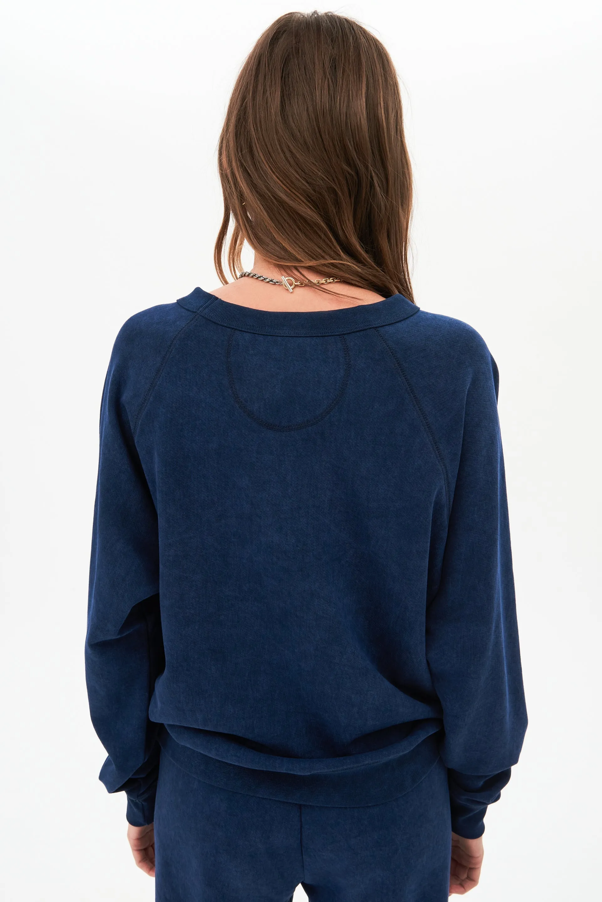 Flore French Terry Sweatshirt, Washed Indigo