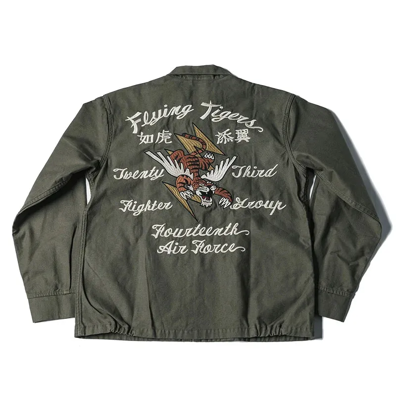 Flying Tigers Tour Jacket Men Embroidered Sukajan Style Souvenir Coat