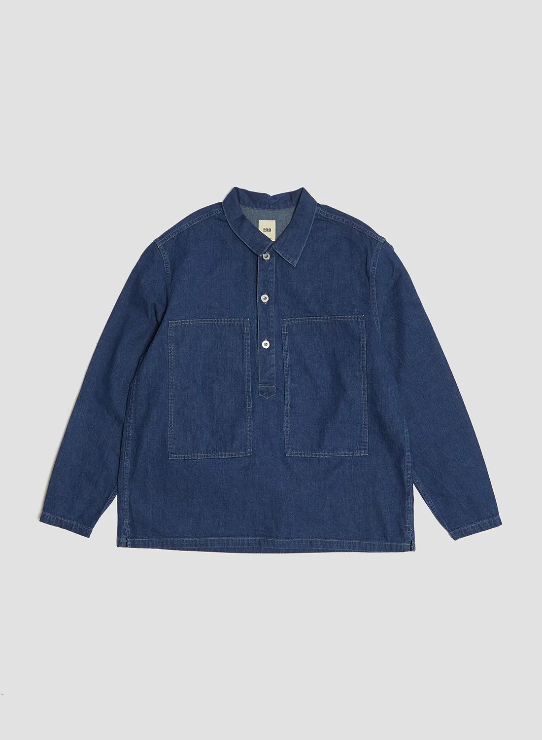 FOB Factory US Army Denim Pullover Blue