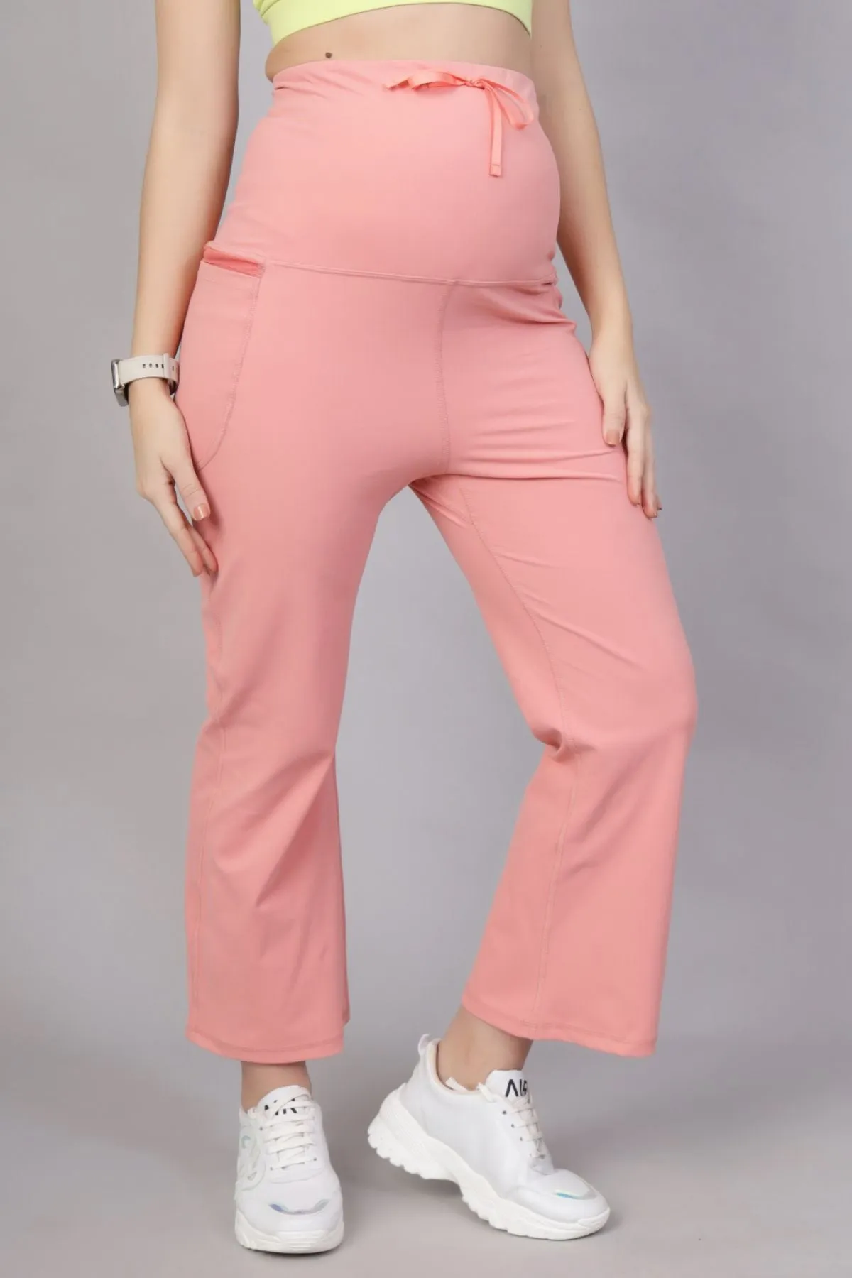 Full Bump-Coverage Carrot Flair Maternity Pants