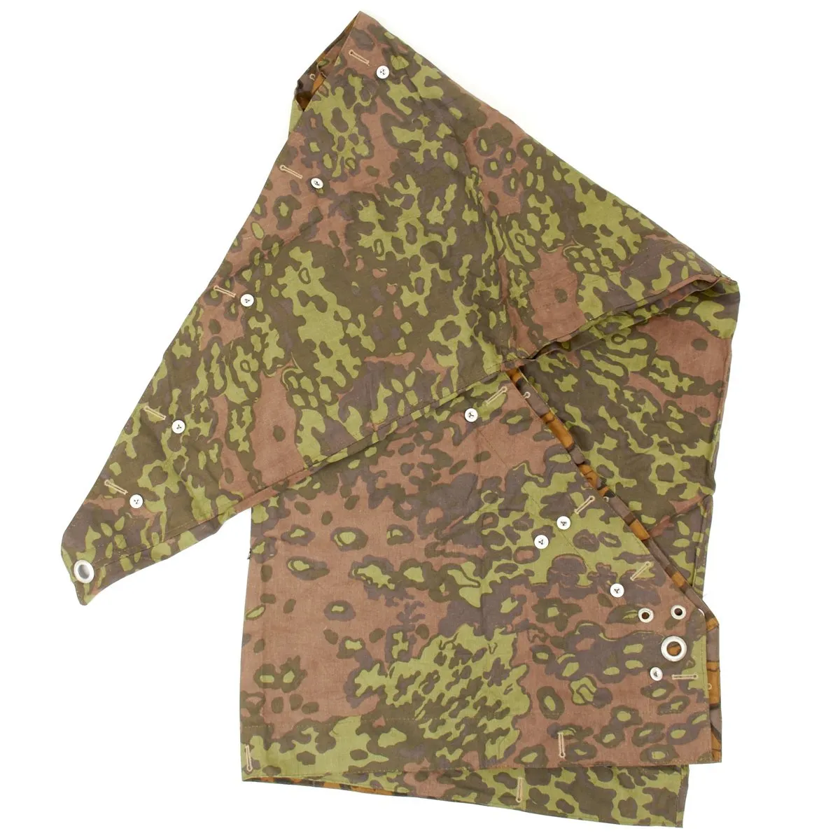 German WWII Tent Quarter Zeltbahn Oak Pattern Camouflage Reversible