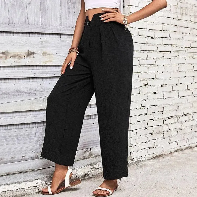 Get the Best Look with Black High-Waist Wide-Leg Pants for Women