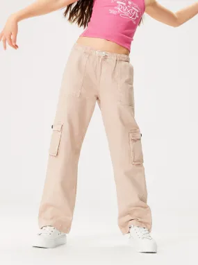 Girls 4-16 Precious Cargo Pants - Warm Taupe