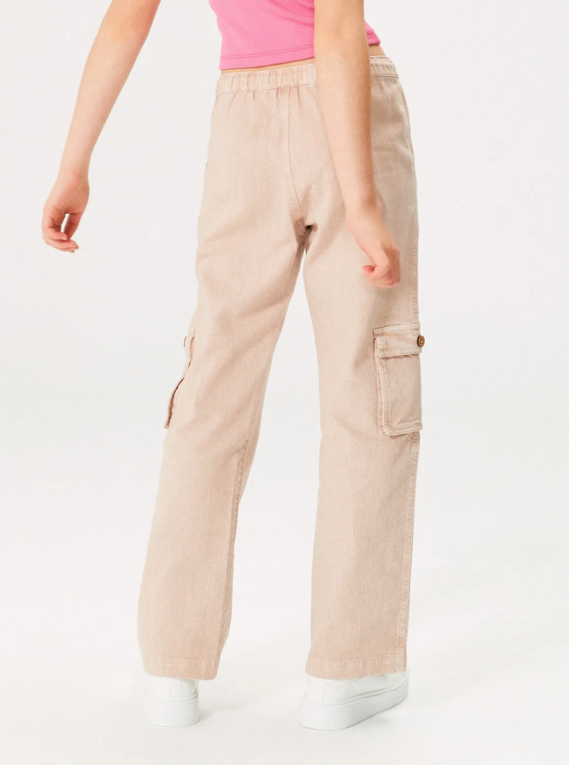 Girls 4-16 Precious Cargo Pants - Warm Taupe