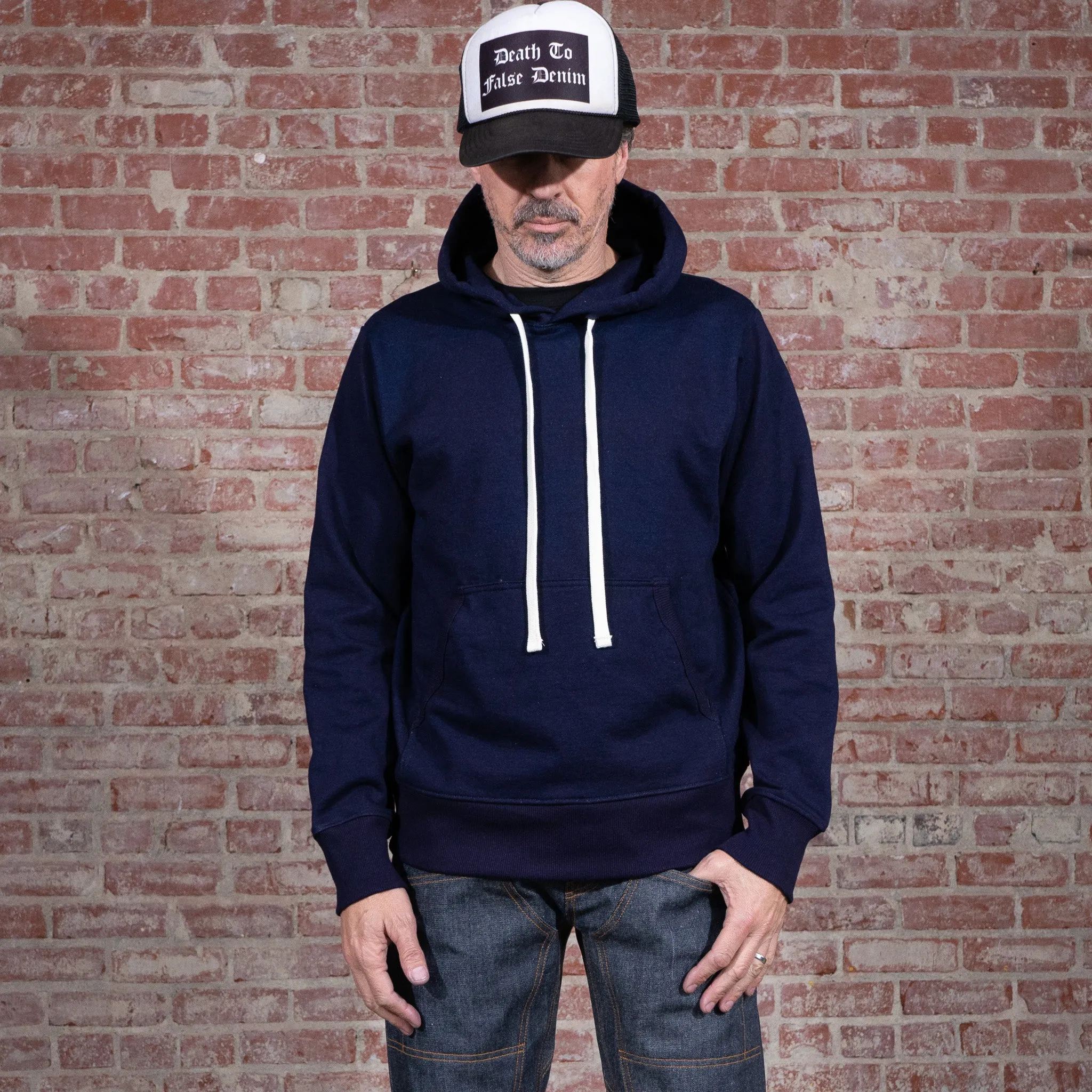 Glory Days Raw Indigo Pullover Hoodie