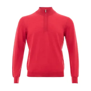 Gran Sasso Elegant Crimson Wool T-Shirt for Men