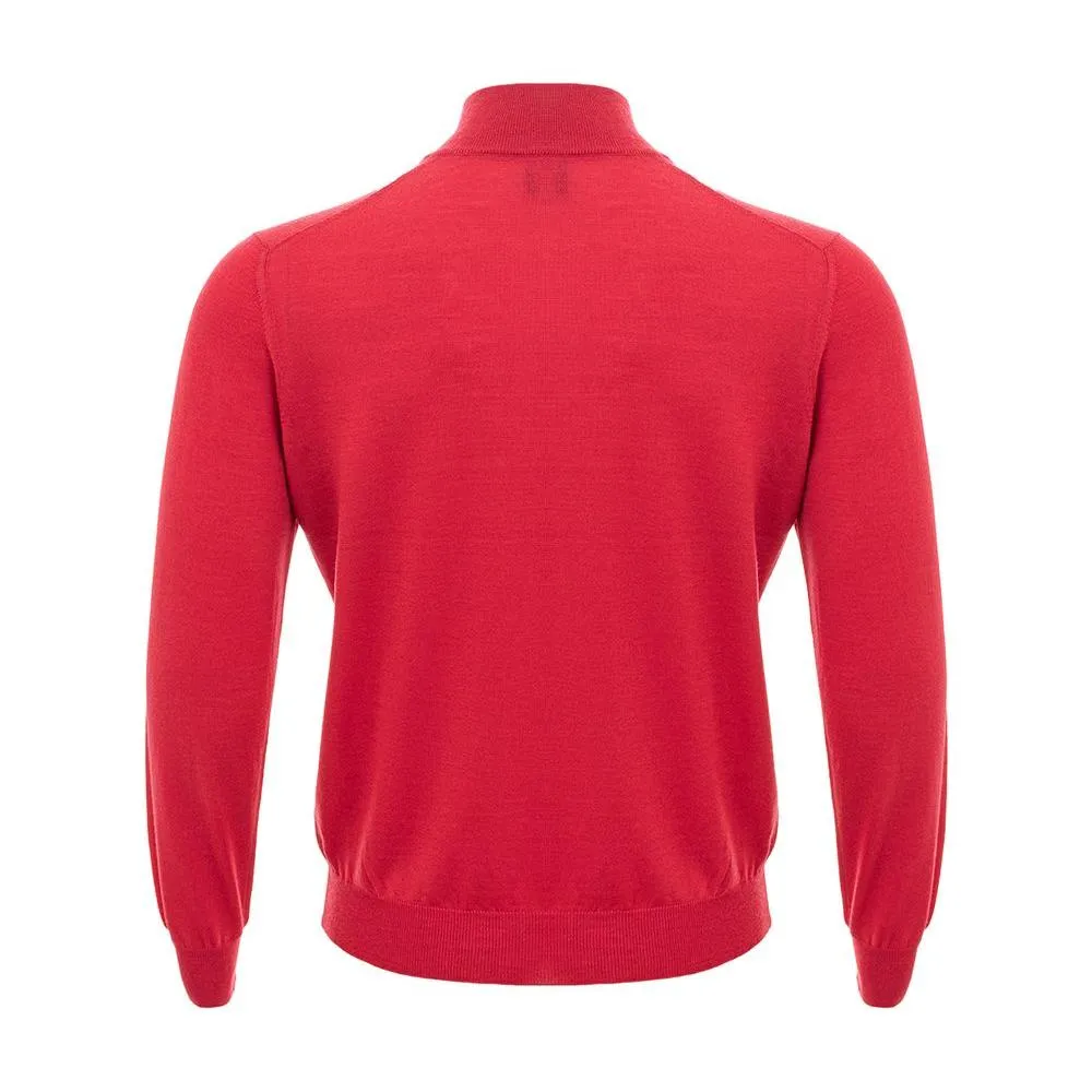 Gran Sasso Elegant Crimson Wool T-Shirt for Men