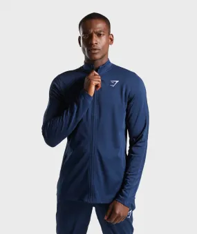 Gymshark React Training Track Top - Blue