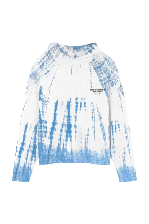 HAND-DYED SHIBORI RAW HOODIE