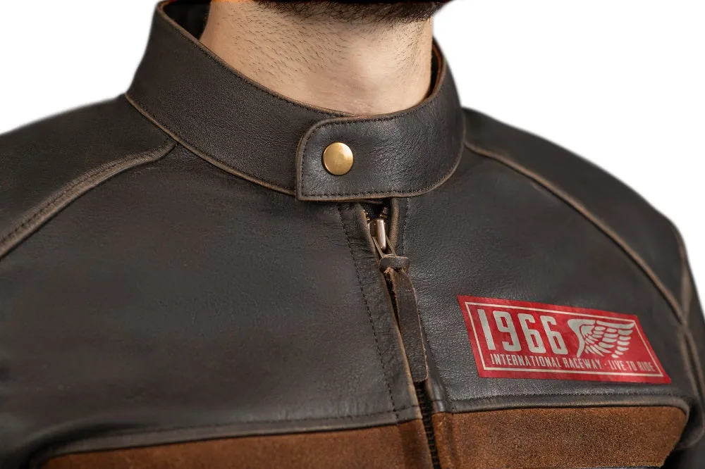 HERITAGE RETRO MOTORCYCLE LEATHER JACKET