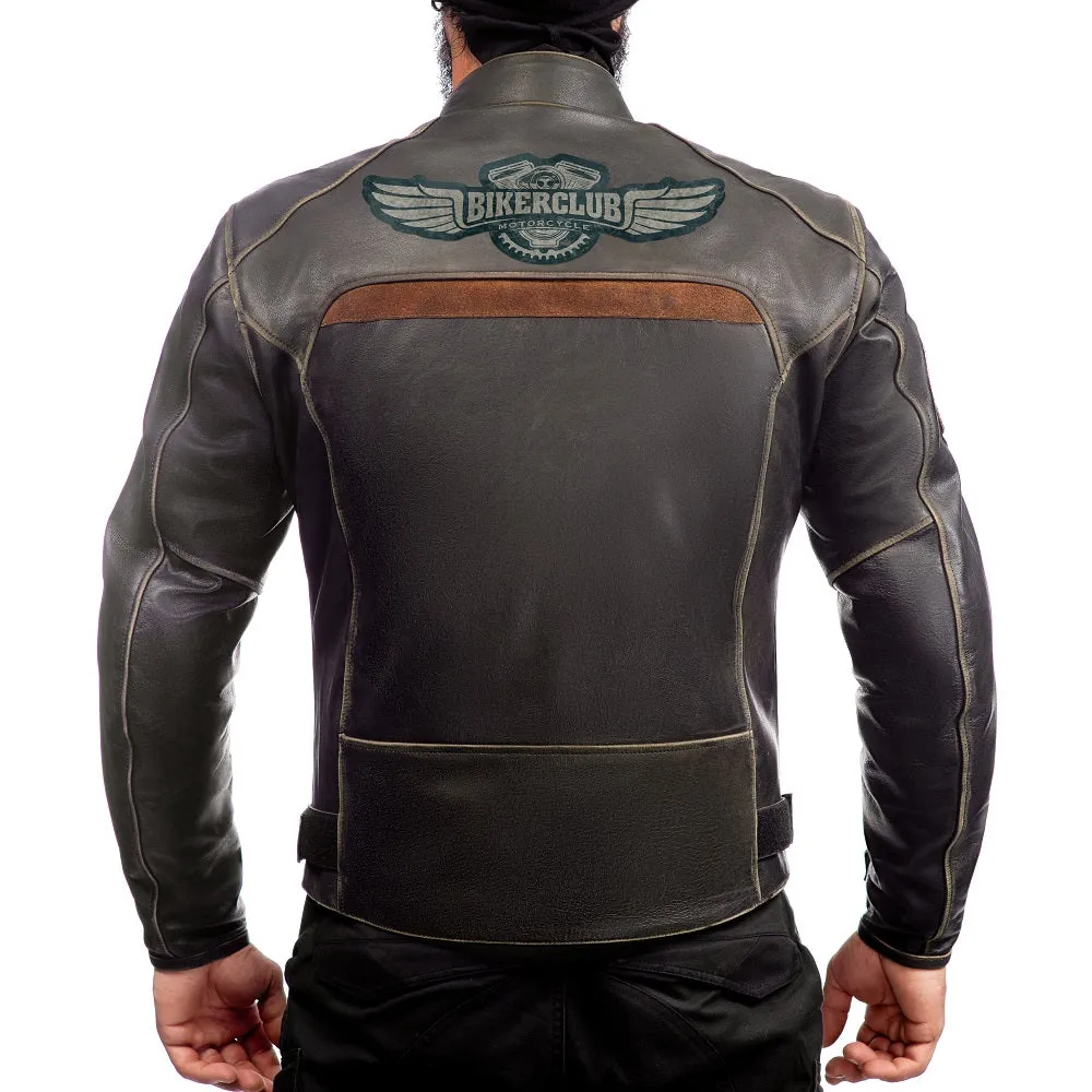 HERITAGE RETRO MOTORCYCLE LEATHER JACKET