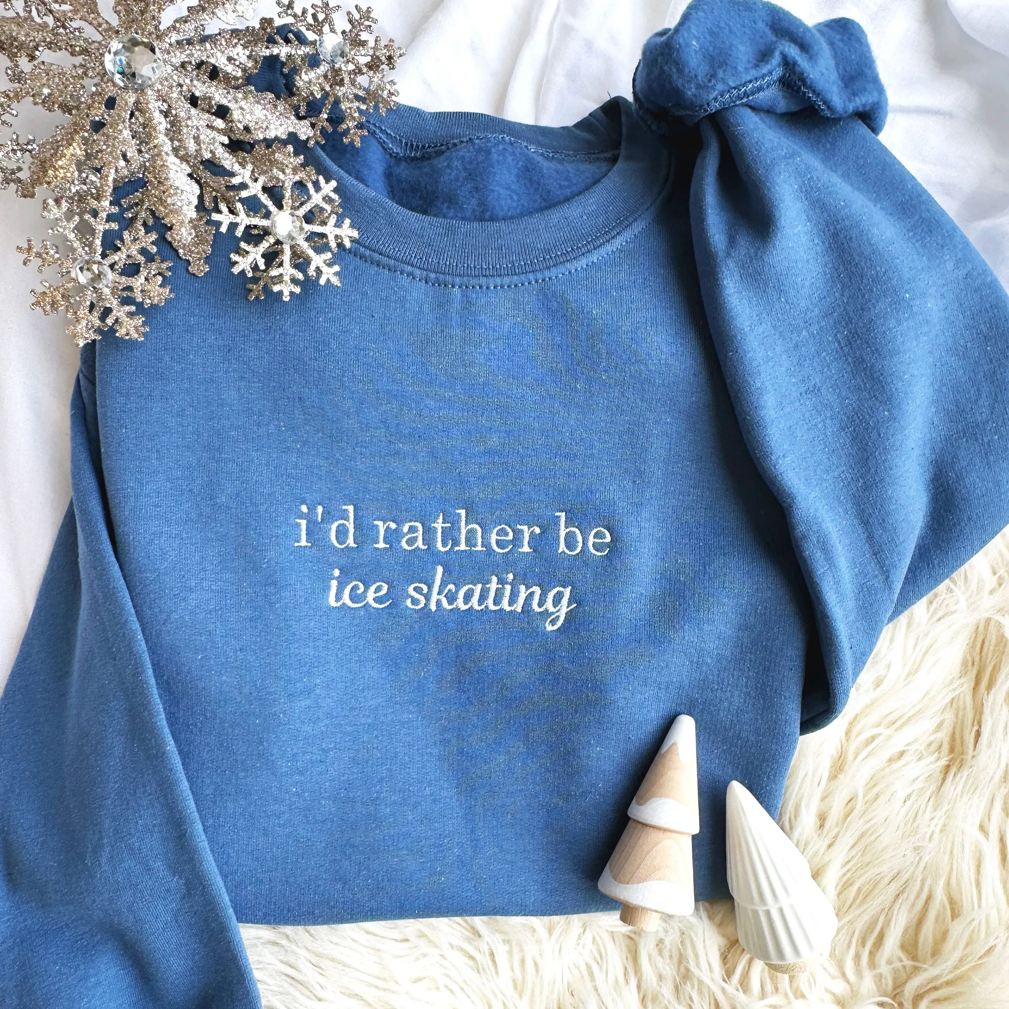 I'd Rather Be... CHRISTMAS EDITION Embroidered Gemma Sweatshirt