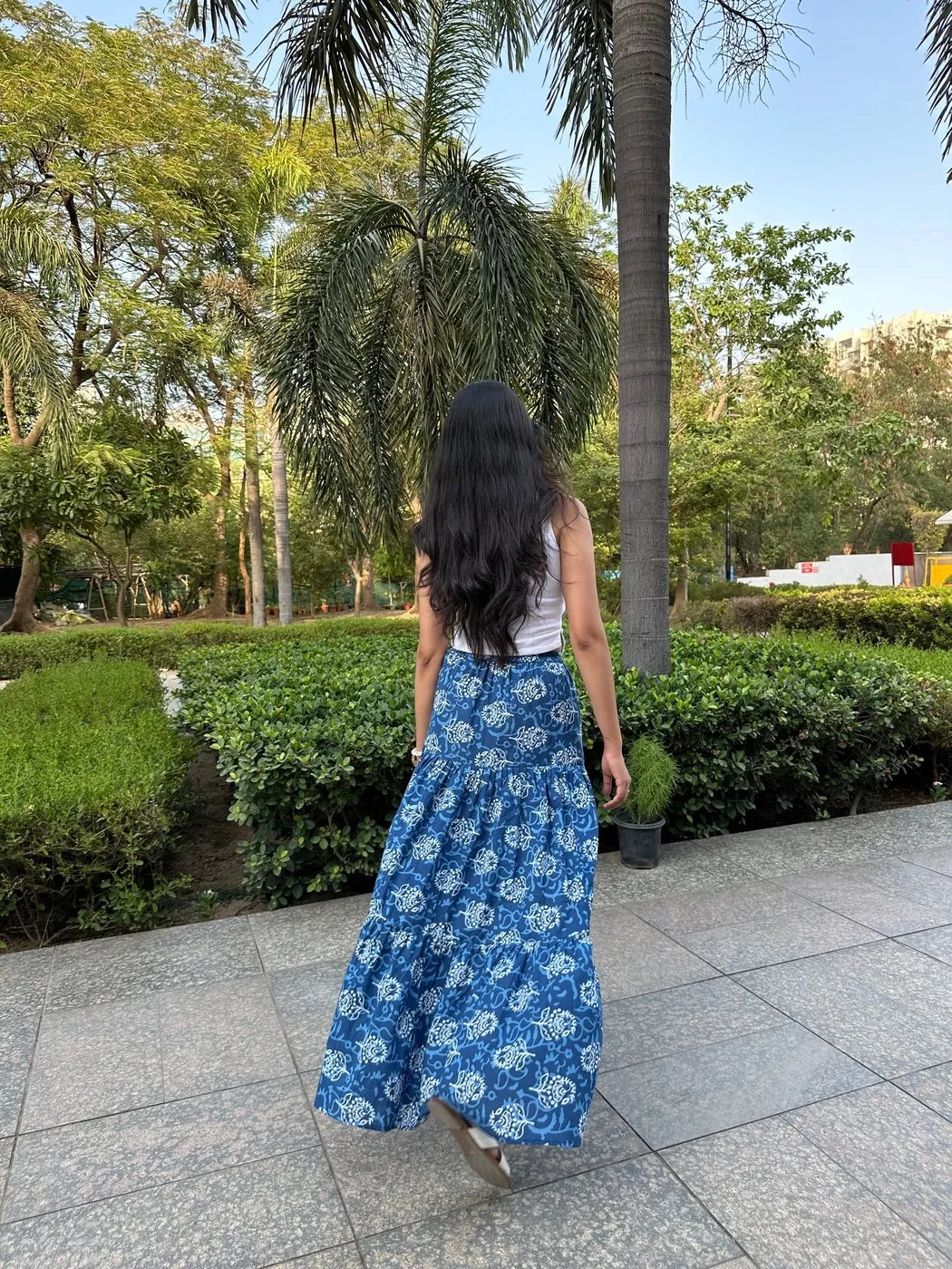 Indigo Maxi Skirt