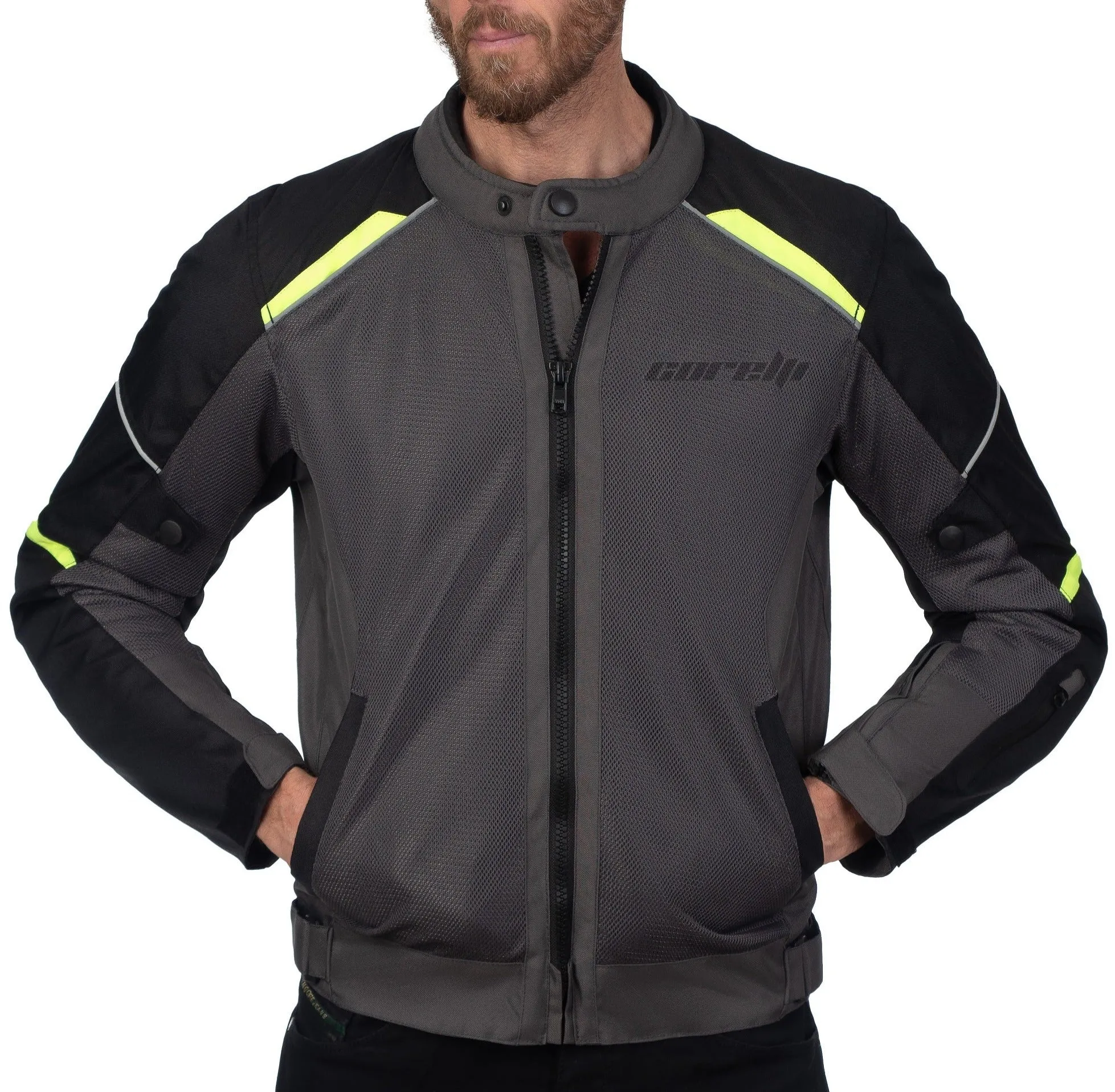 INFINITY GREY MOTORCYCLE MESH TEXTILE JACKET