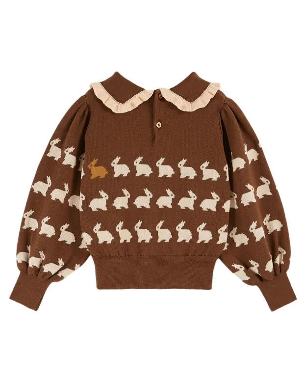 Jacquard Sweater Cocoa Rabbit