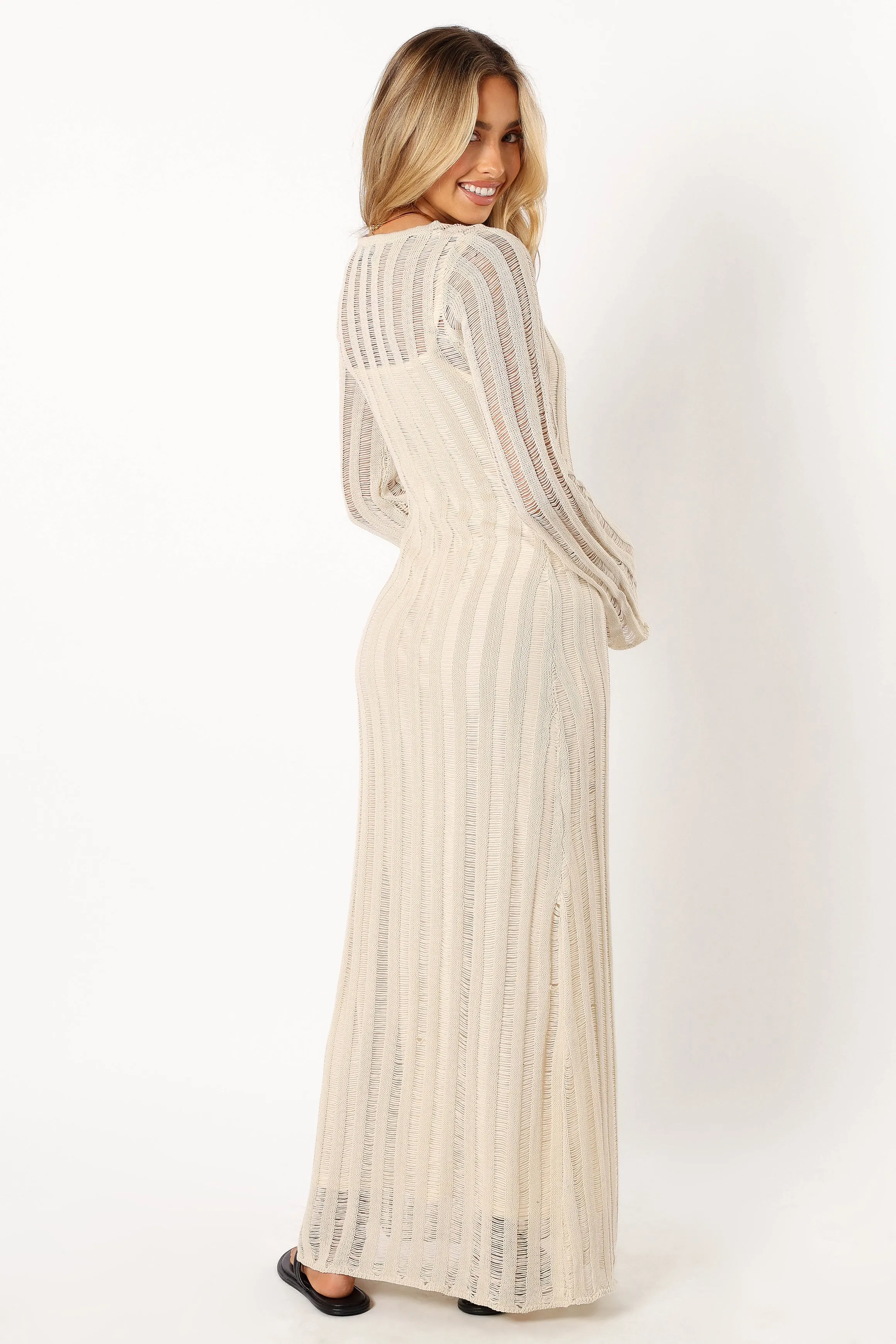 Jaye Long Sleeve Maxi Dress - Cream