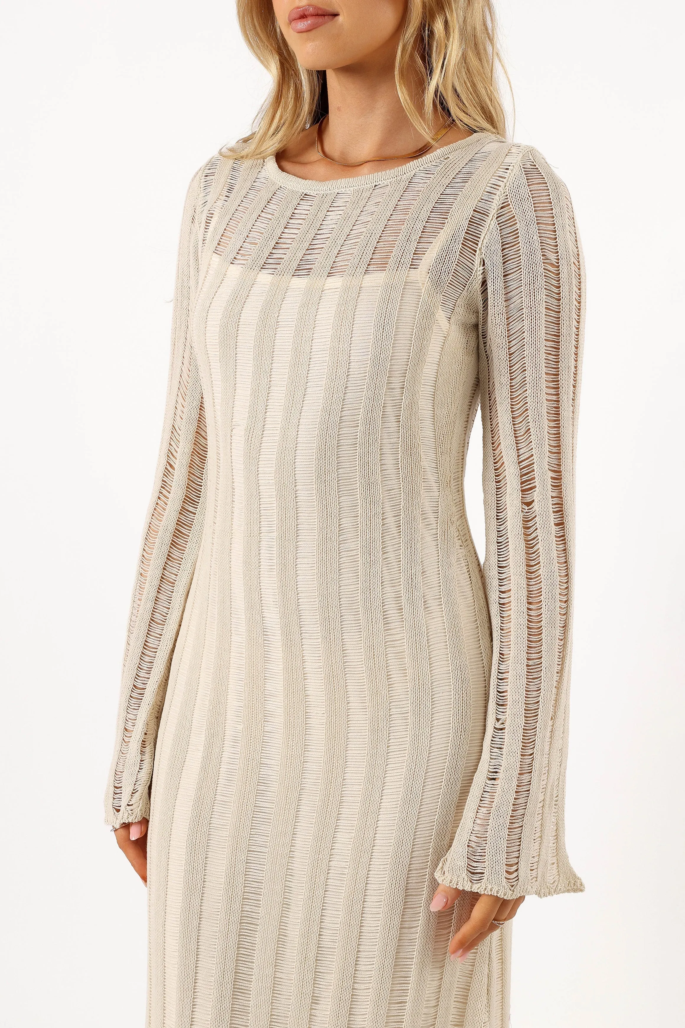 Jaye Long Sleeve Maxi Dress - Cream