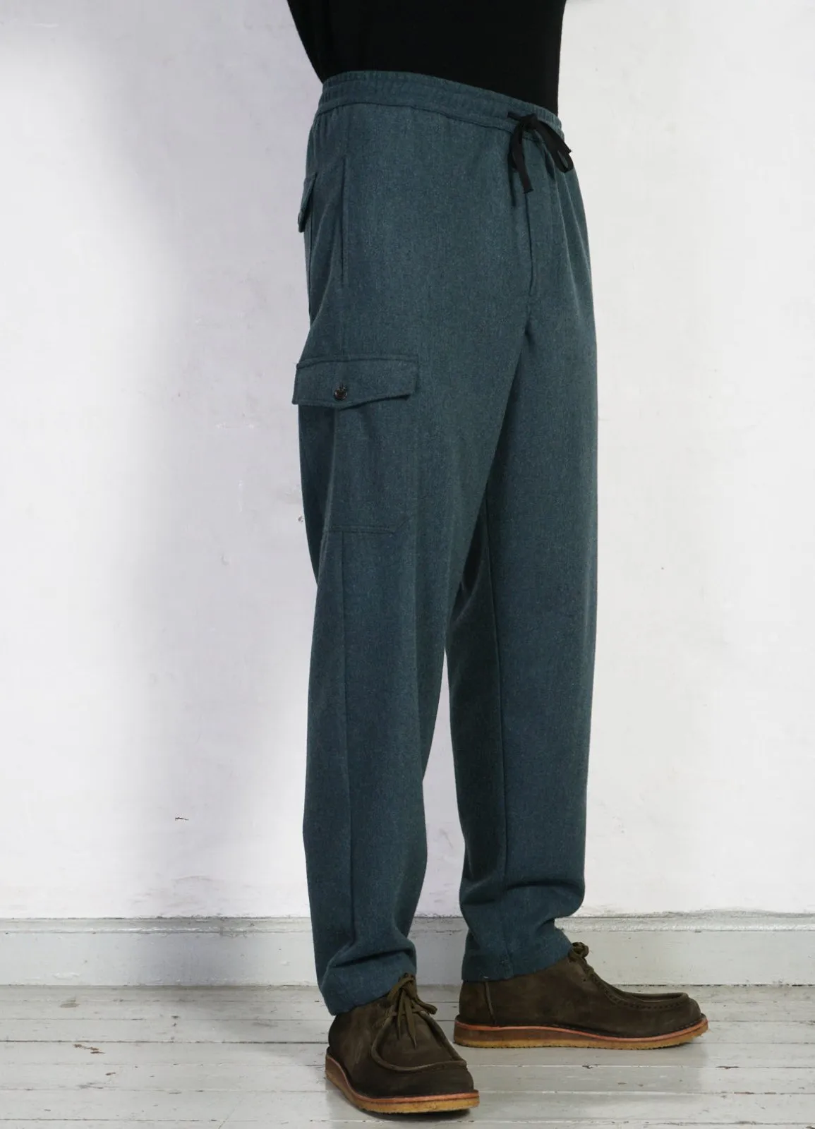 JIMMY | Casual Cargo Drawstring Pants | Moss Green