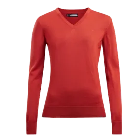 JL Golf Amaya V-Neck Sweater - Burnt Orange