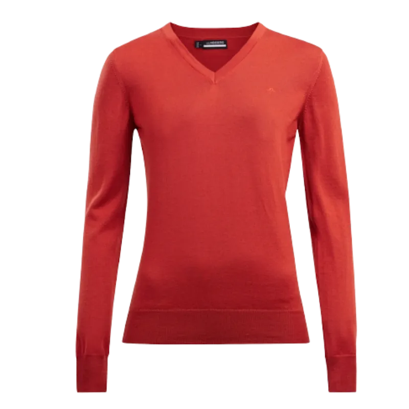 JL Golf Amaya V-Neck Sweater - Burnt Orange