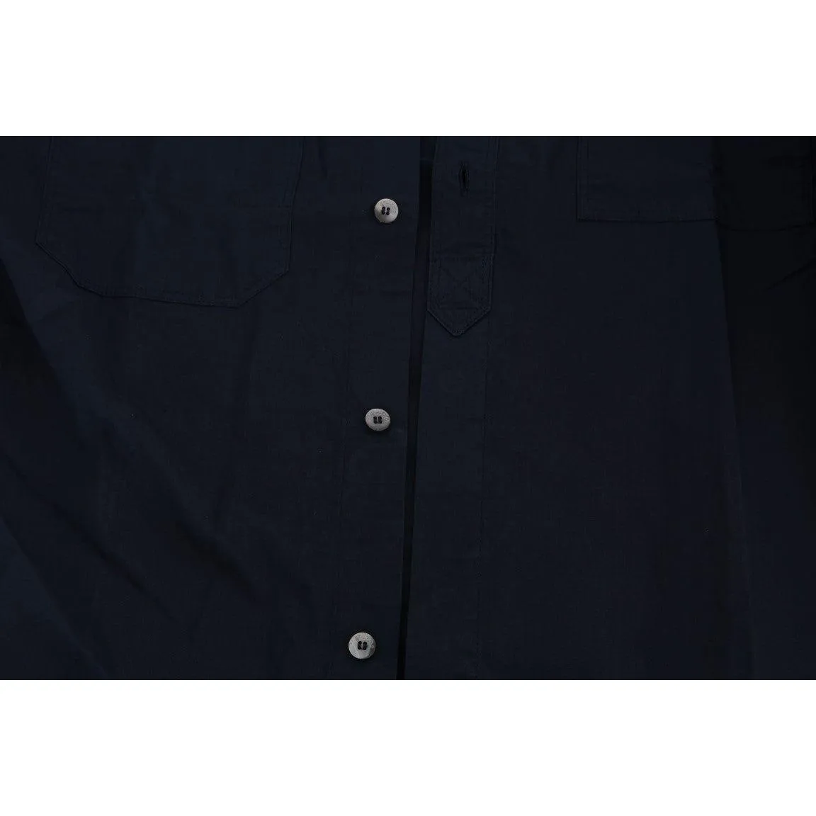 John Galliano Elegant Blue Cotton Casual Shirt