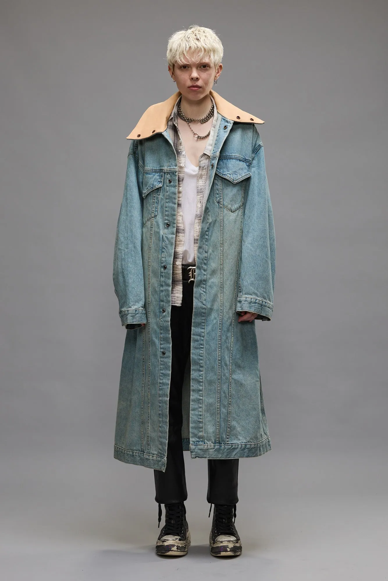 KAT TRUCKER COAT - CORBET BLUE