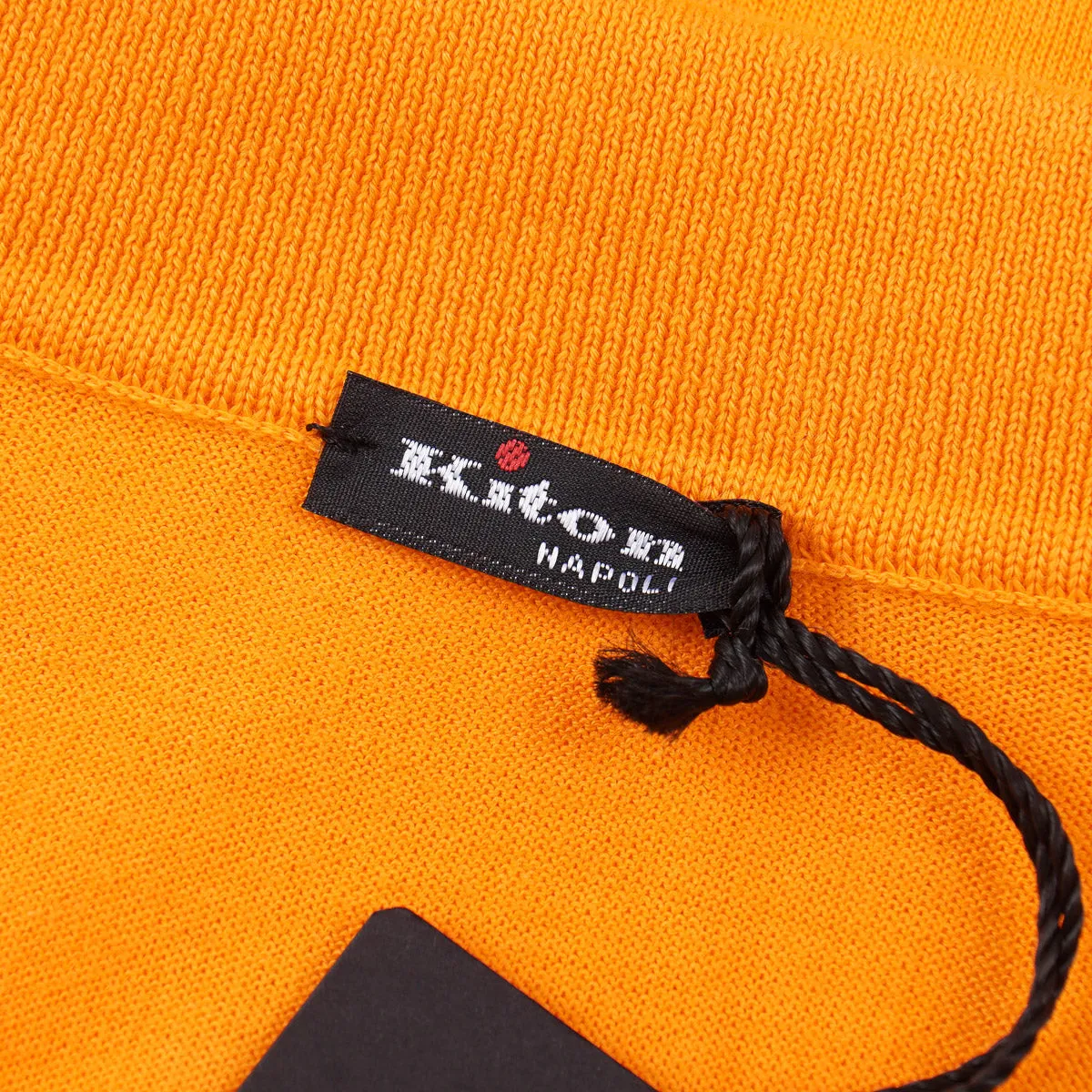 Kiton Short-Sleeve Knit Cotton Polo Sweater