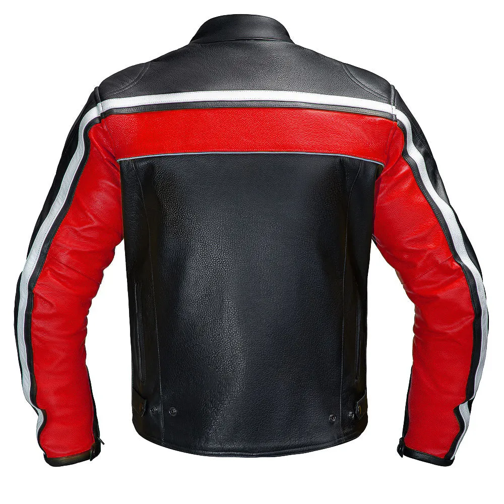 LEGACY RED MOTORCYCLE RACING LEATHER JACKET