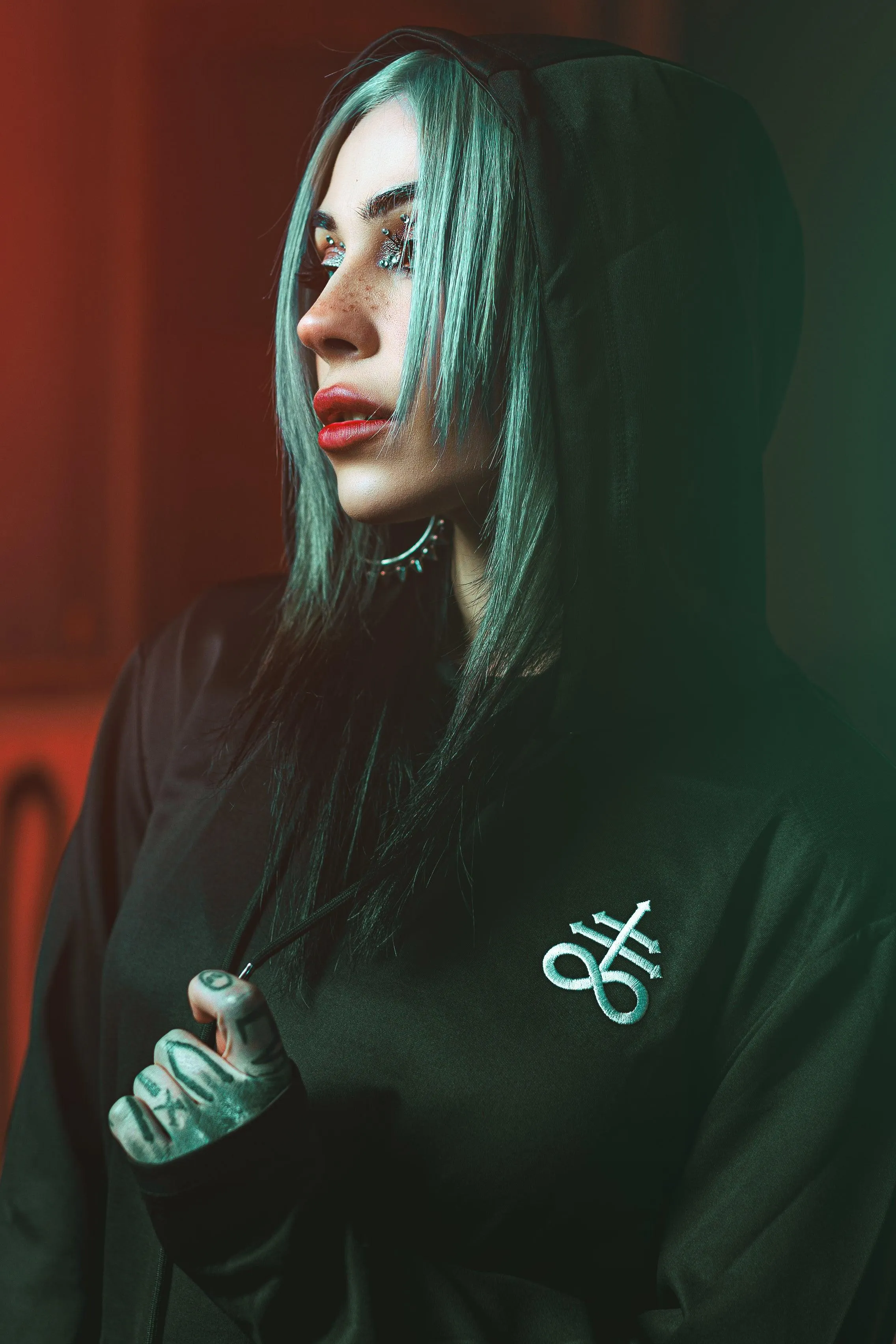 Leviathan Cross Hooded Athletic Longsleeve