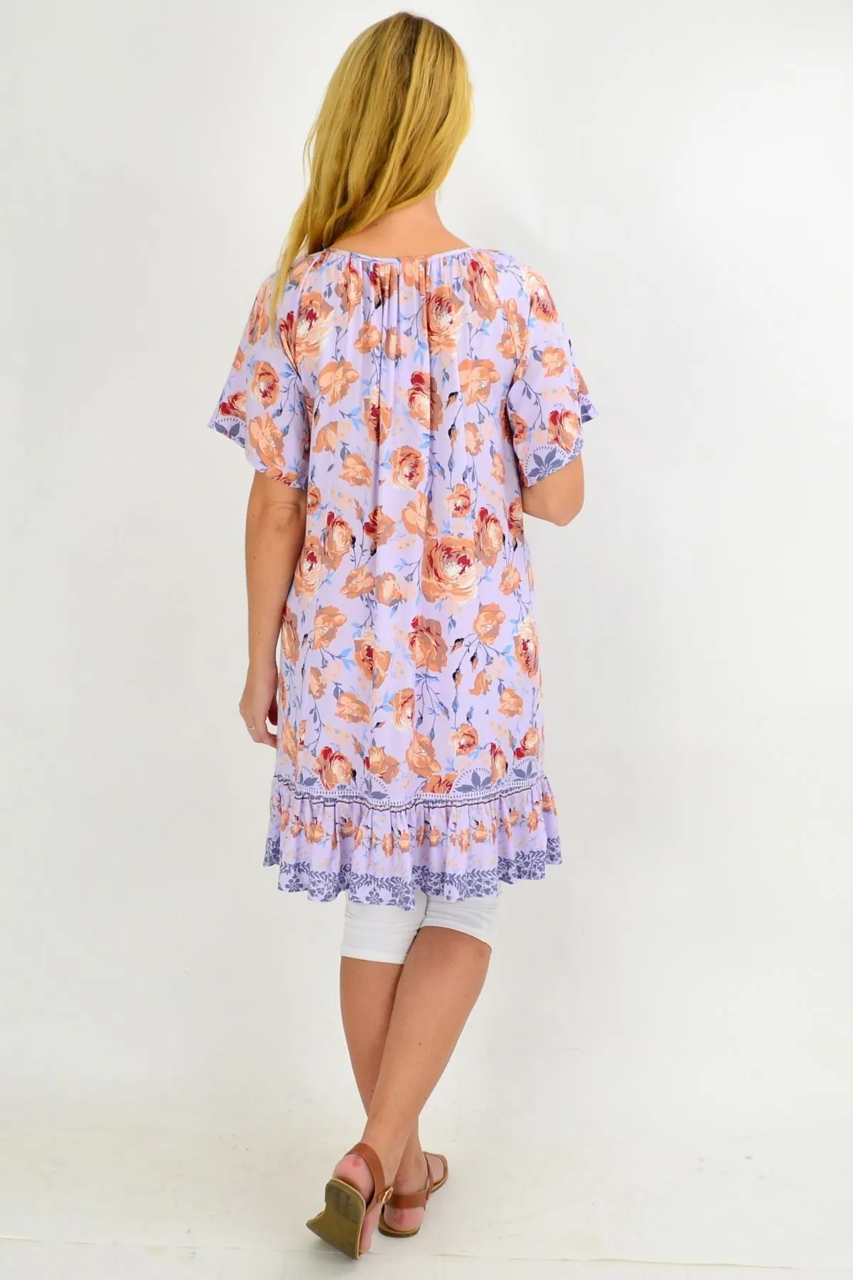 Lilac Rose Flowy Tunic Dress