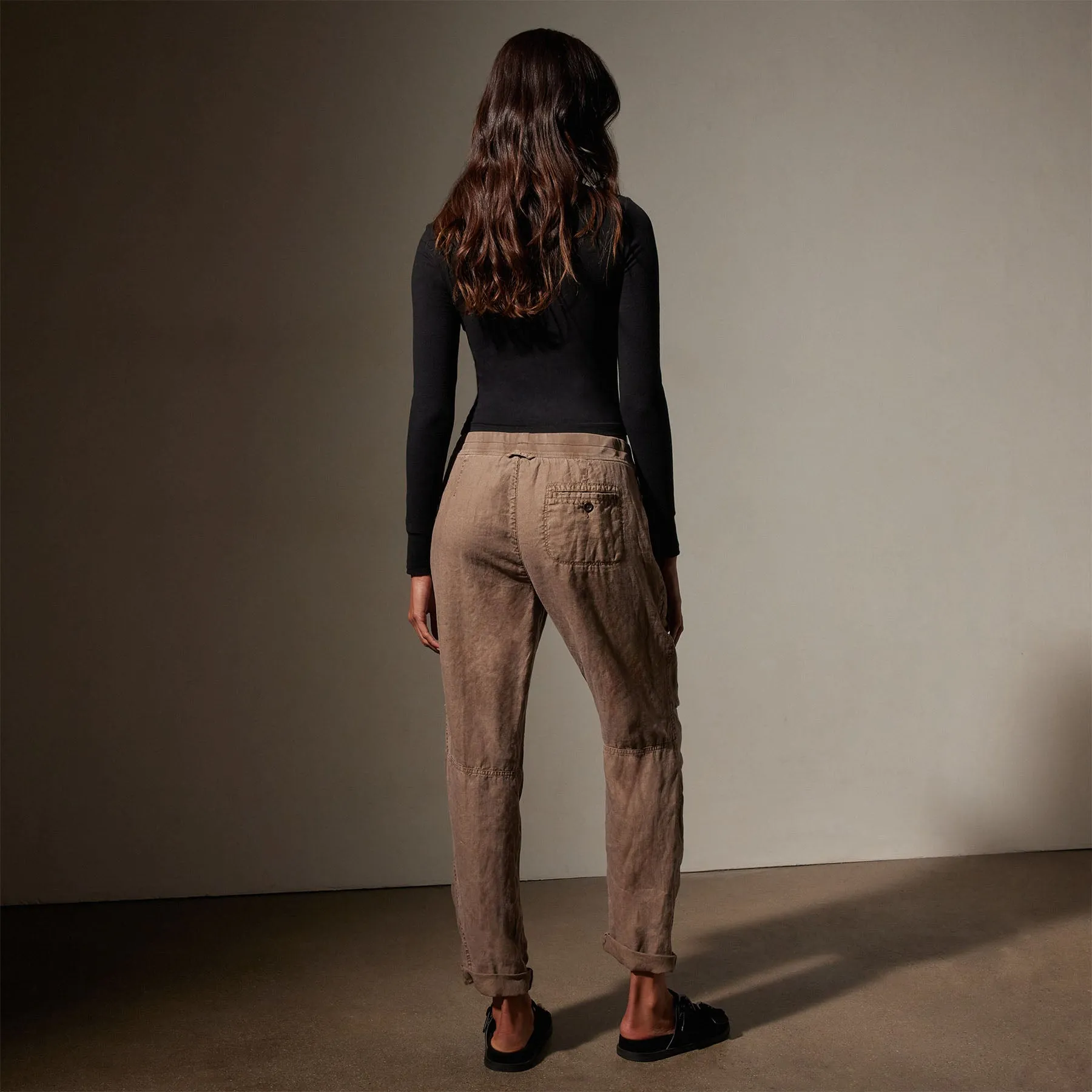 Linen Soft Drape Pant - Cargo Pigment