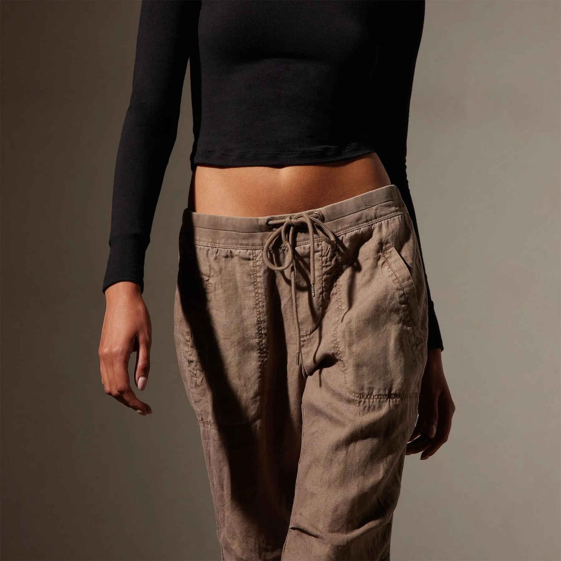 Linen Soft Drape Pant - Cargo Pigment