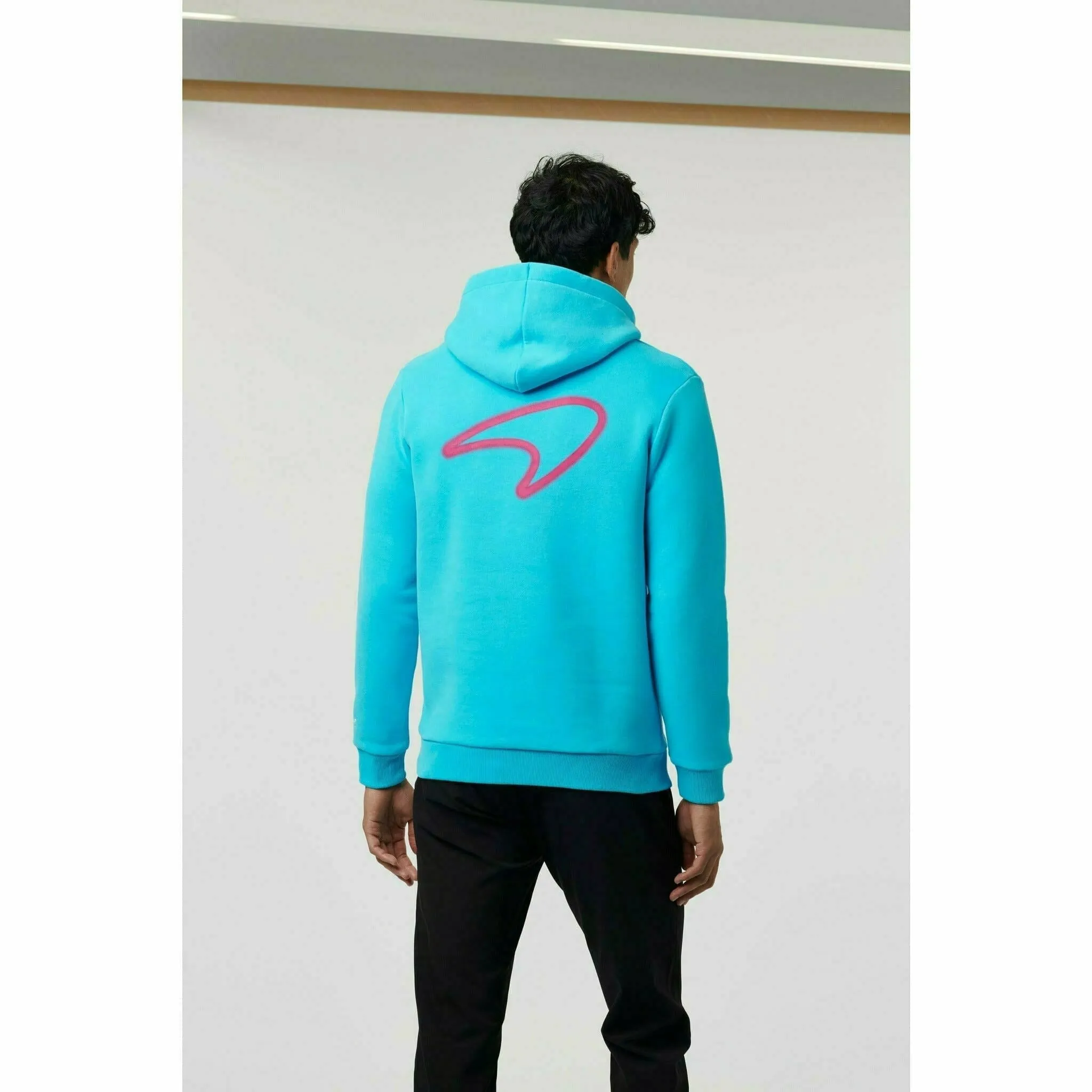 McLaren F1 Men's Miami Neon Graphic Hoodie -Black/White/Vice Blue/Beetroot Purple