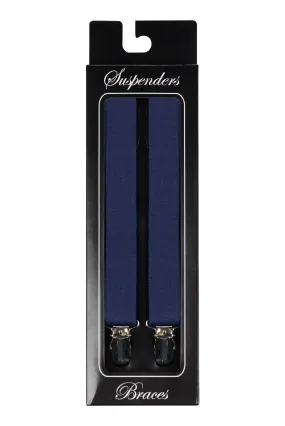 Men's Blue Clip-on Suspenders