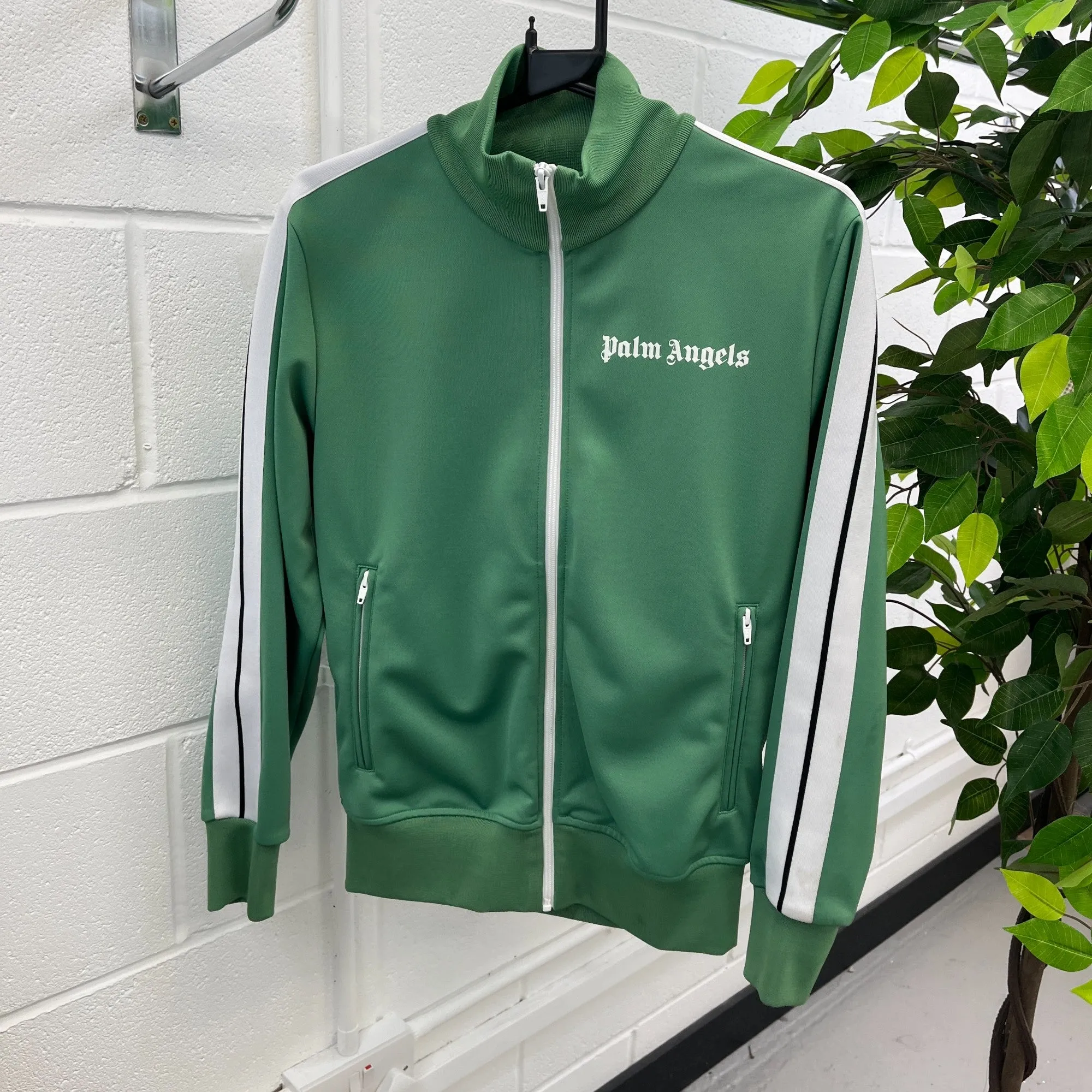 Men's Logo Track Jacket Green Size S