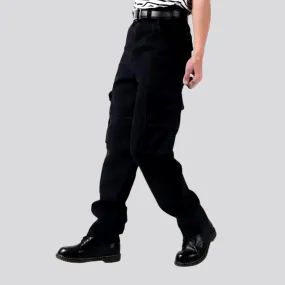 Mid-rise loose-fit cargo workwear men's jean pants