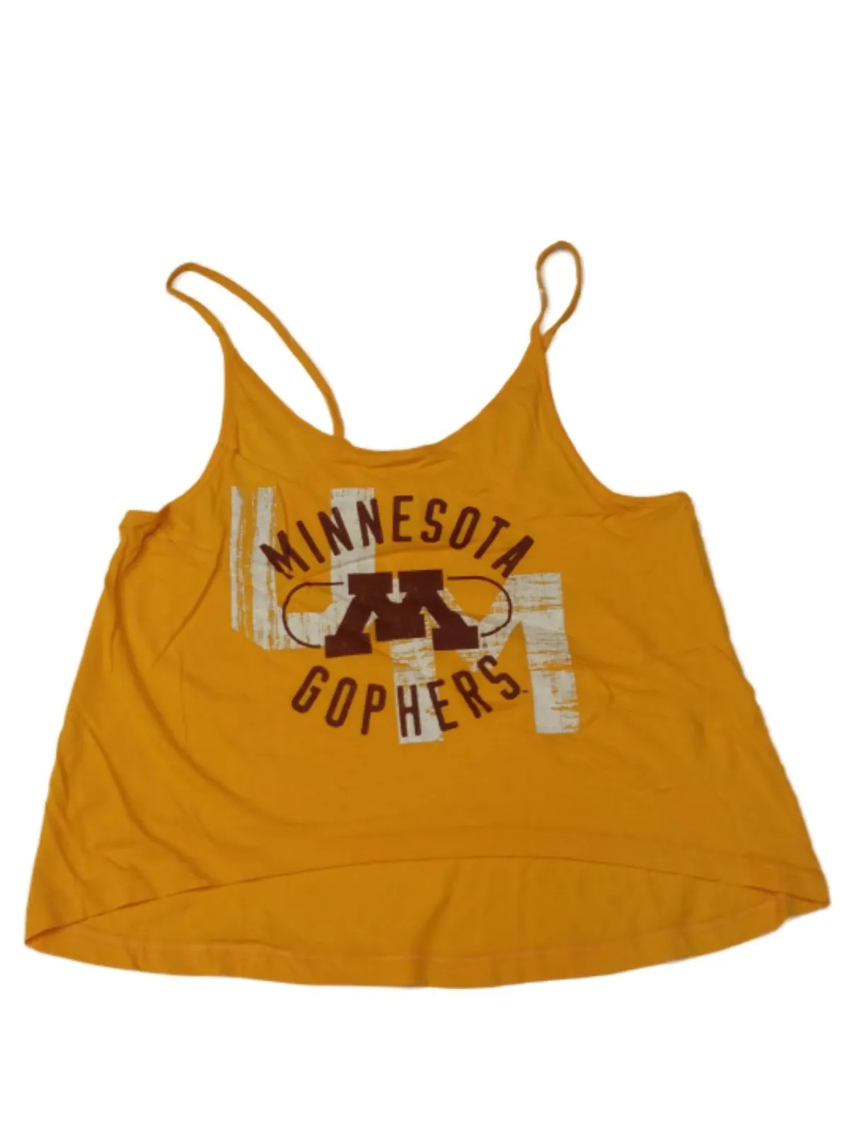 Minnesota Golden Gophers Under Armour WOMEN Yellow Crop-Top Tank Top T-Shirt (M)