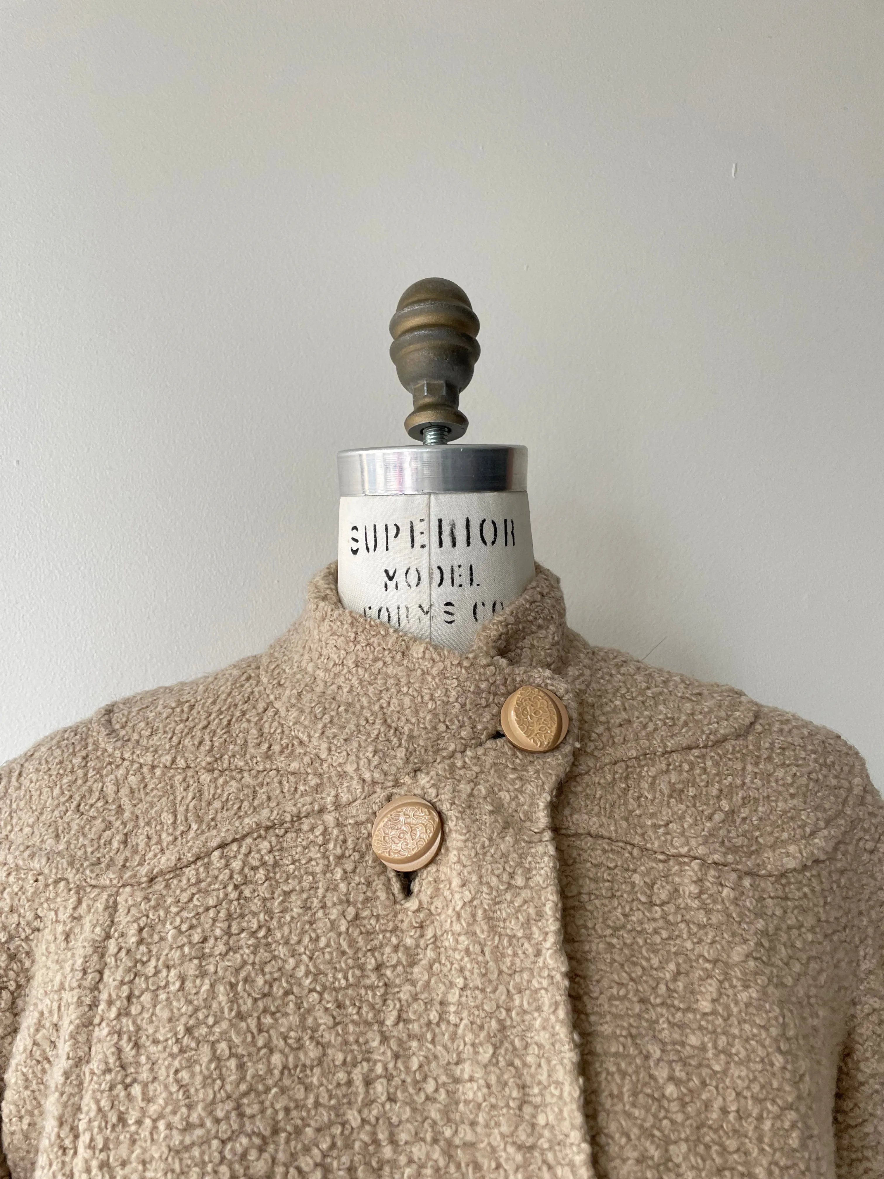 Minterne Boucle Wool Coat | 1940s