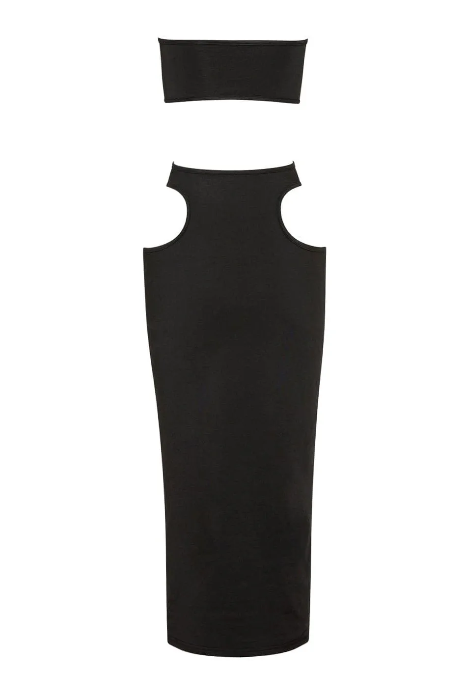 Mirage Midi Graceful Dress - Black