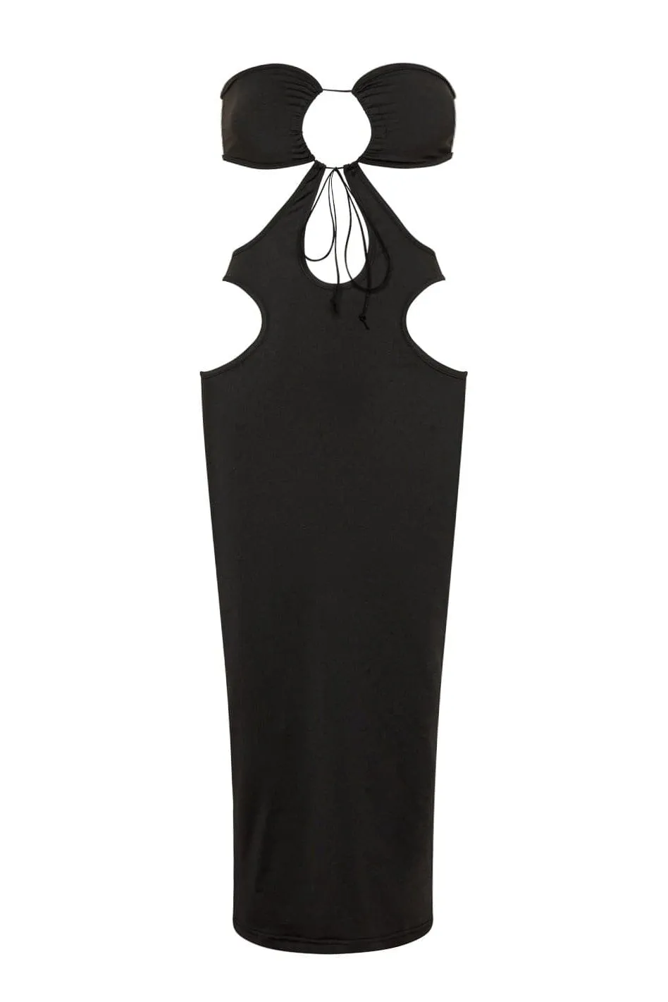 Mirage Midi Graceful Dress - Black