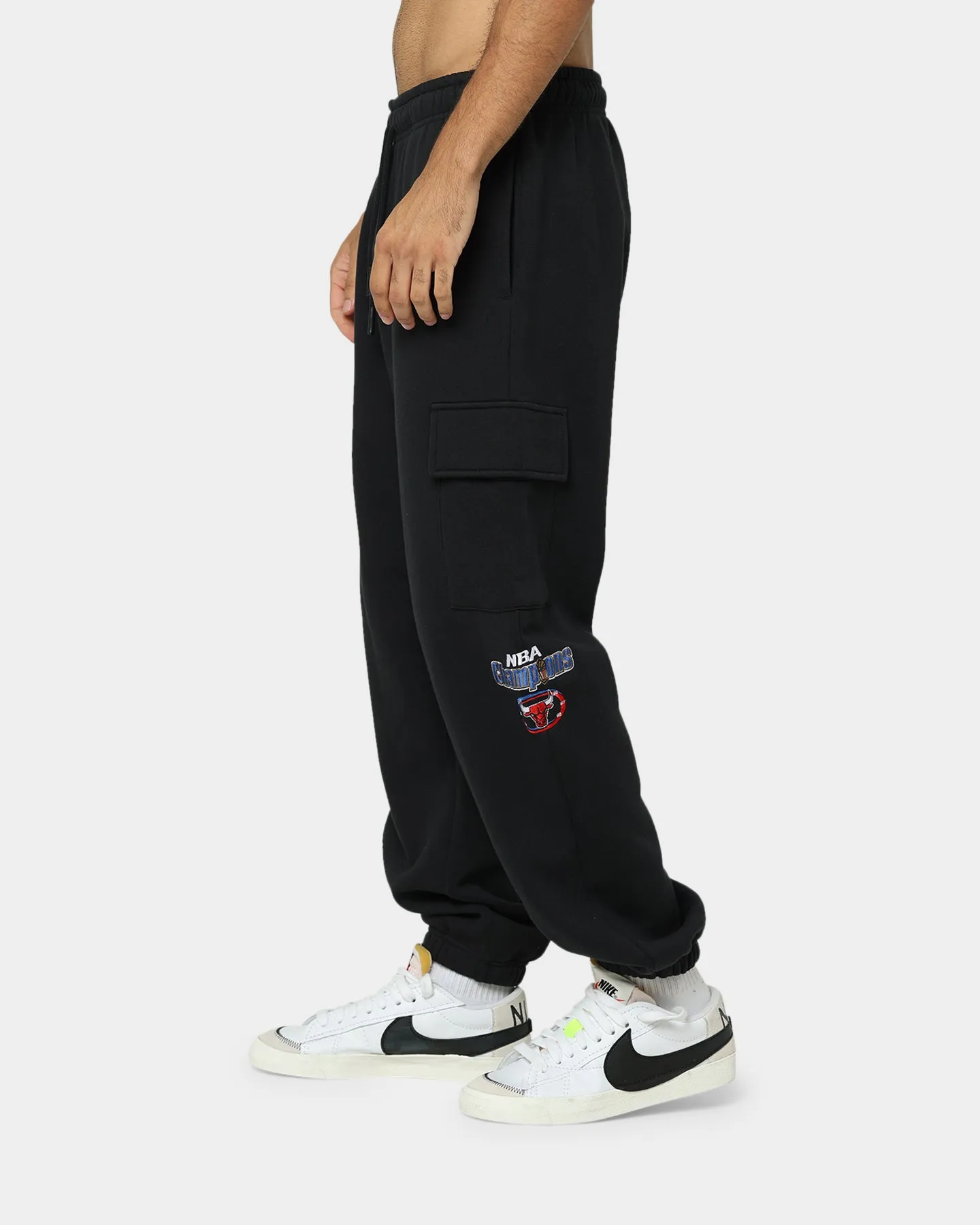 Mitchell & Ness Chicago Bulls Cargo Fleece Sweat Pants Faded Black