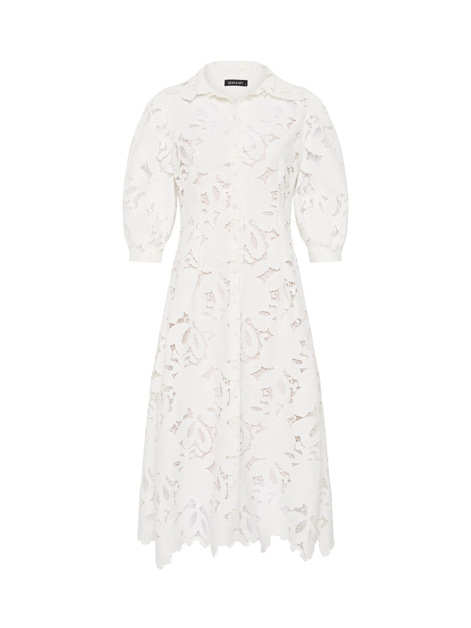 Monte Carlo Shirt Dress - White (Size 8 Only)