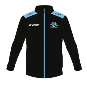 NRL 2024 Track Jacket - Cronulla Sharks - Black - Adult